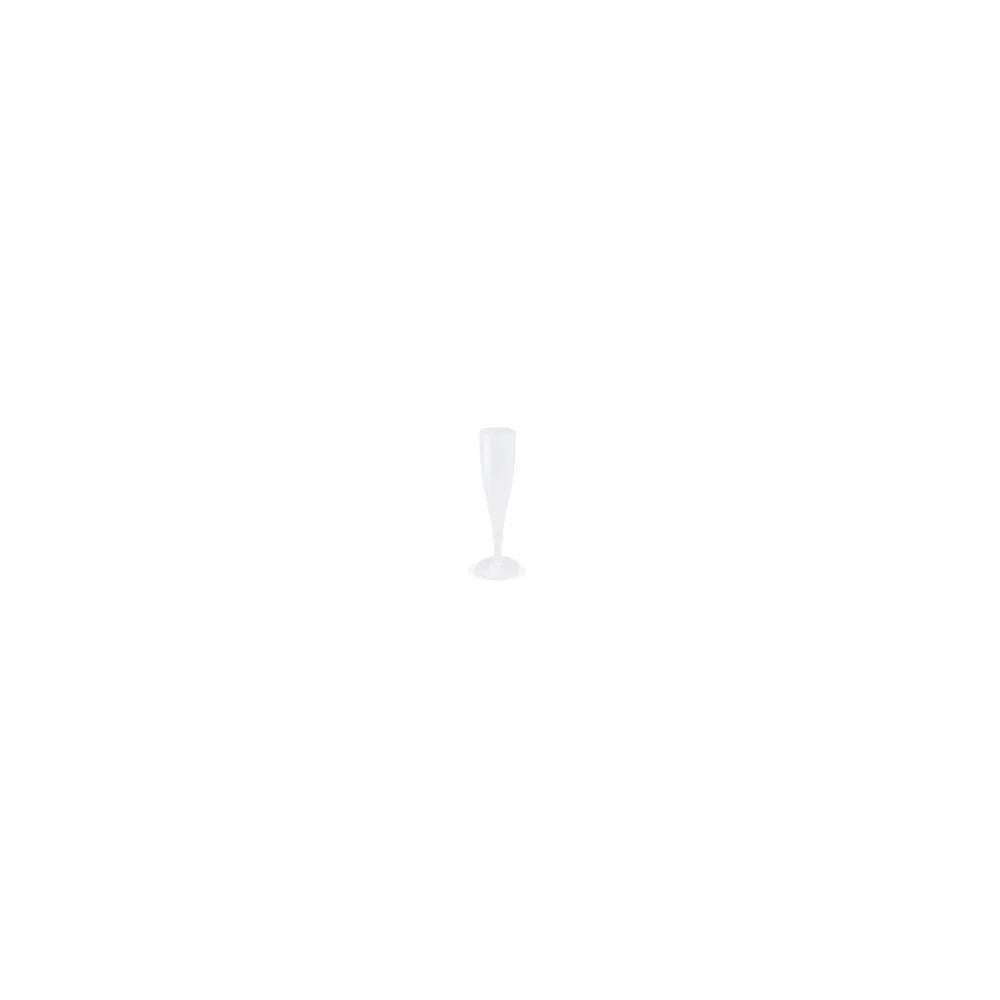 Mehrwegbecher Pfandbecher Sektglas transparent PP Eichstrich 0,1 l , 10 Stk.