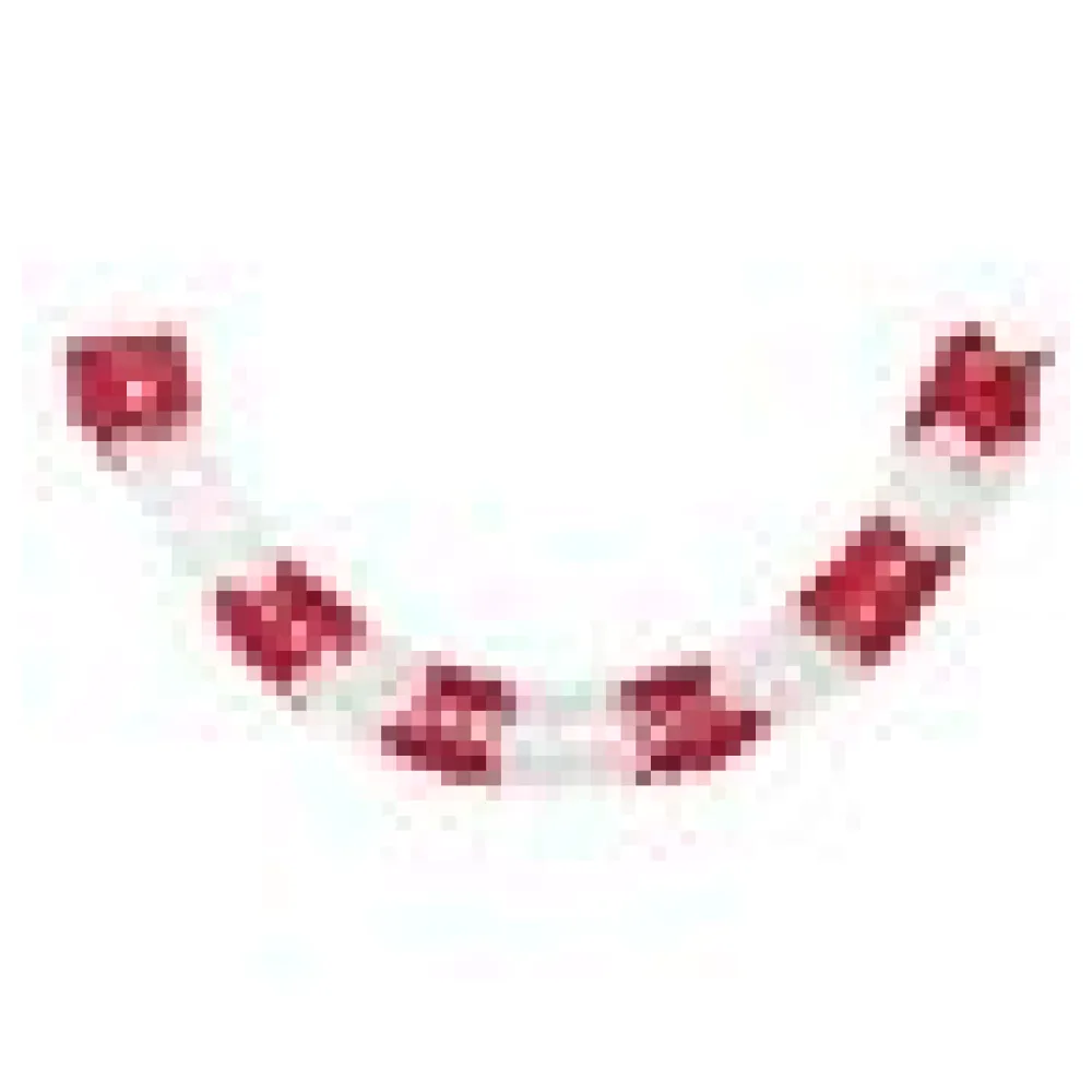 Girlande aus Papier rot/weiss schwer entflammbar O14.5cm 3.6m, 1 Stk. – Bild 4