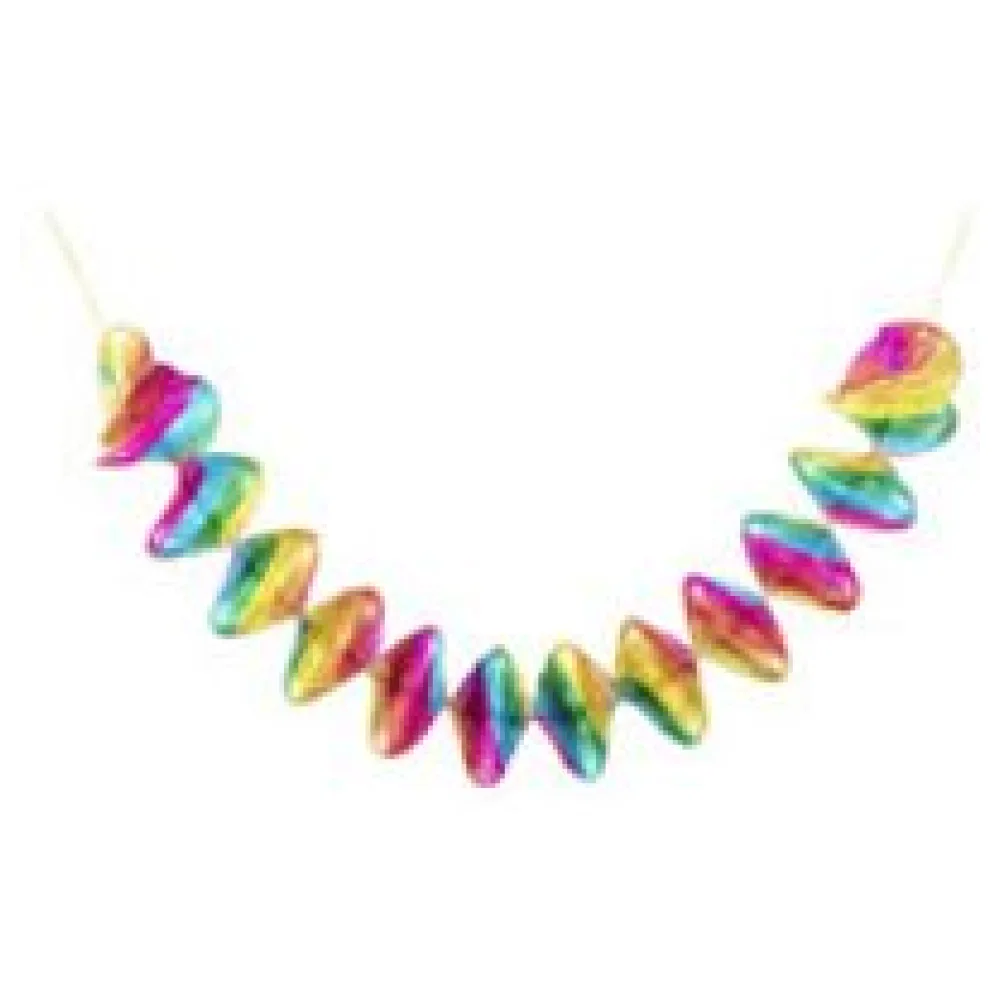 Spiralgirlanden "Regenbogen", aus Alufolie, O8cm, 60cm, 4 Stk. – Bild 3