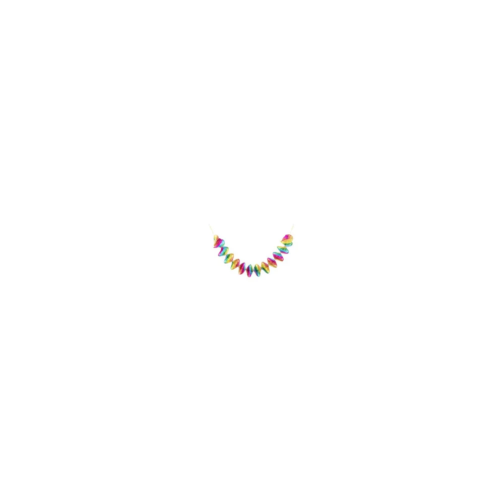 Spiralgirlanden "Regenbogen", aus Alufolie, O8cm, 60cm, 4 Stk.