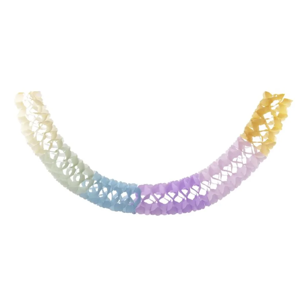 Girlande "Pastellfarben" aus Papier schwer entflammbar O17cm 3.6m, 1 Stk. – Bild 2