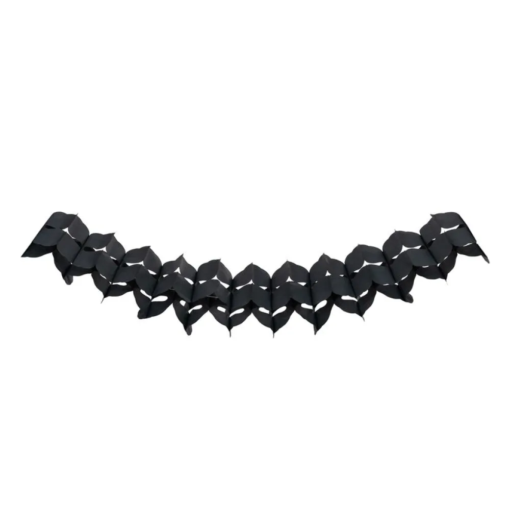 Girlande aus Papier schwer entflammbar schwarz 16x10.5cm 3.6m, 1 Stk. – Bild 2