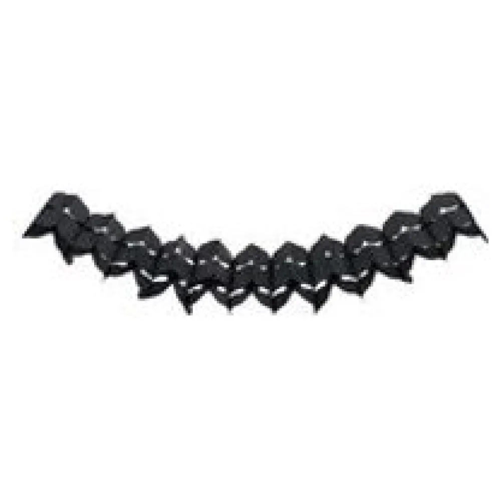 Girlande aus Papier schwer entflammbar schwarz 16x10.5cm 3.6m, 1 Stk. – Bild 3