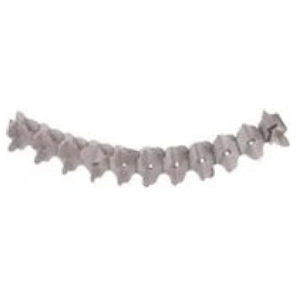 Girlande aus Papier schwer entflammbar silber 16x10.5cm 3.6m, 1 Stk. – Bild 3