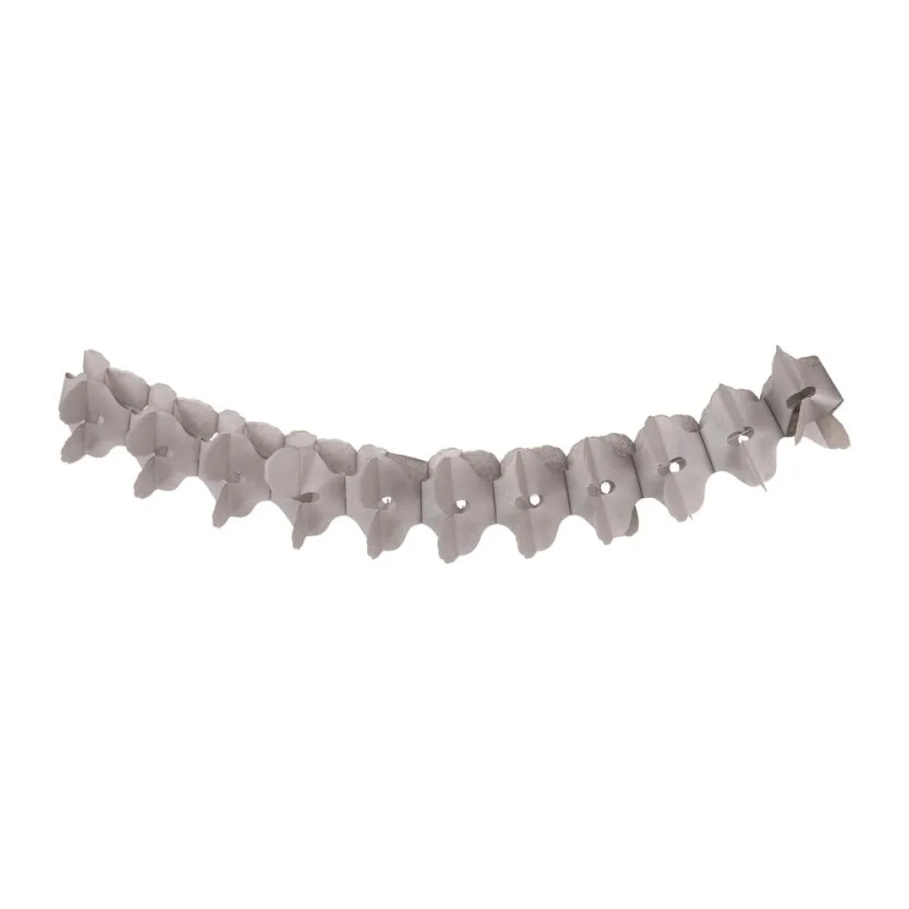 Girlande aus Papier schwer entflammbar silber 16x10.5cm 3.6m, 1 Stk. – Bild 2