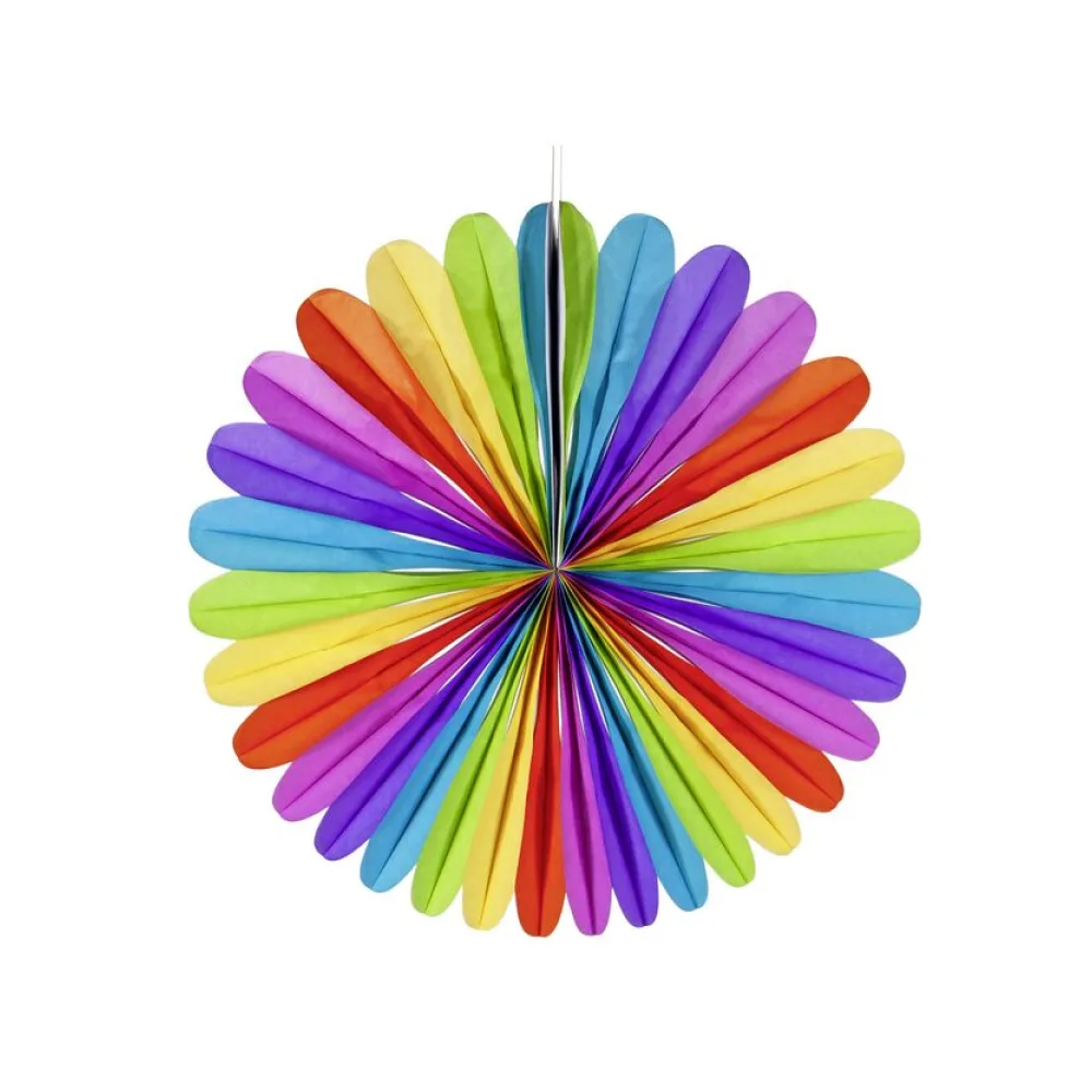 Rosette "Farbenspiel" aus Papier schwer entflammbar O48cm, 1 Stk. – Bild 2