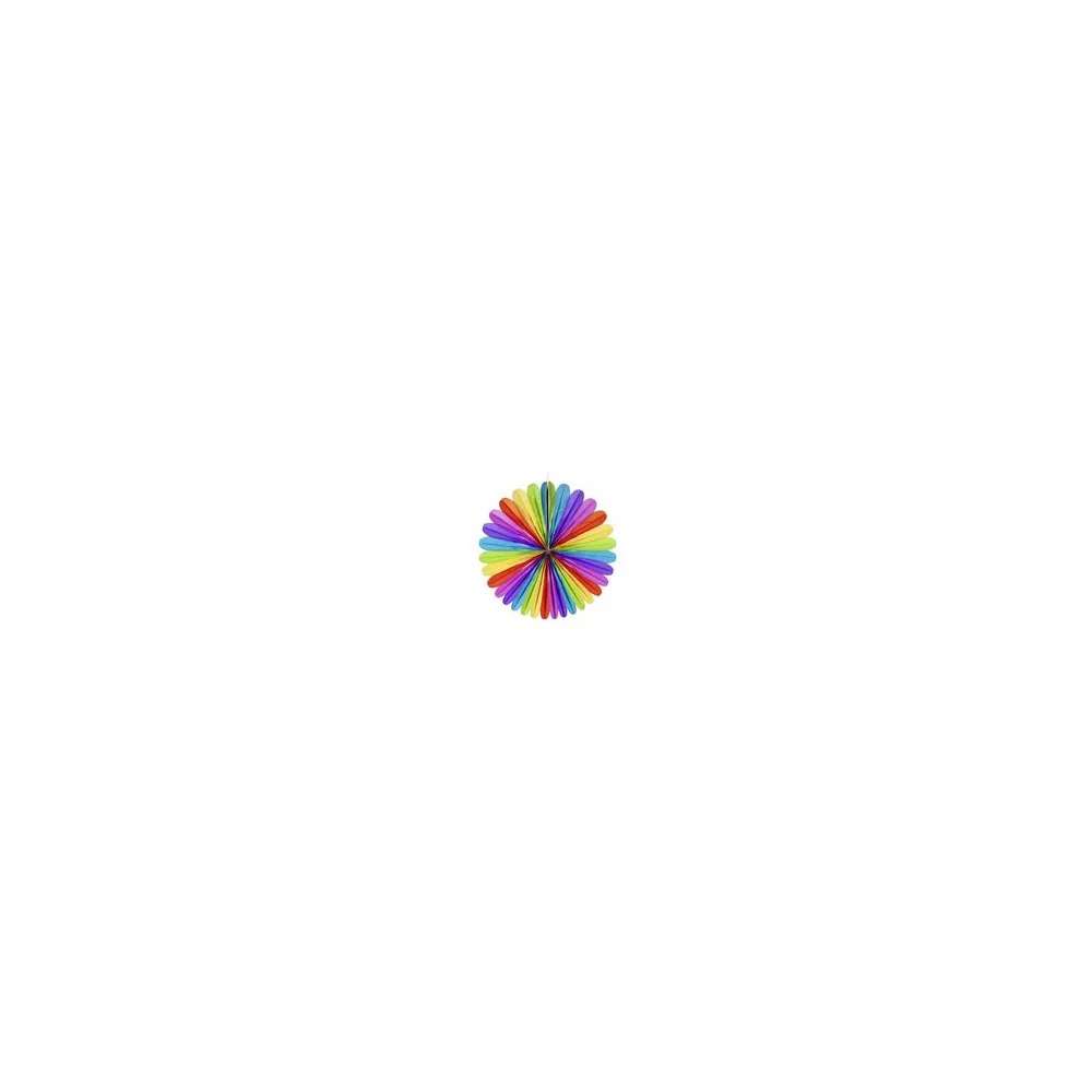 Rosette "Farbenspiel" aus Papier schwer entflammbar O48cm, 1 Stk.