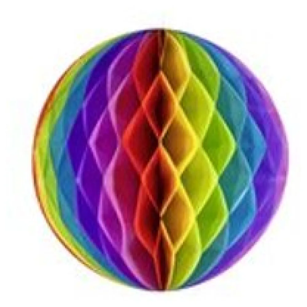 Wabenball "Farbenspiel" aus Papier schwer entflammbar O32cm, 1 Stk. – Bild 3