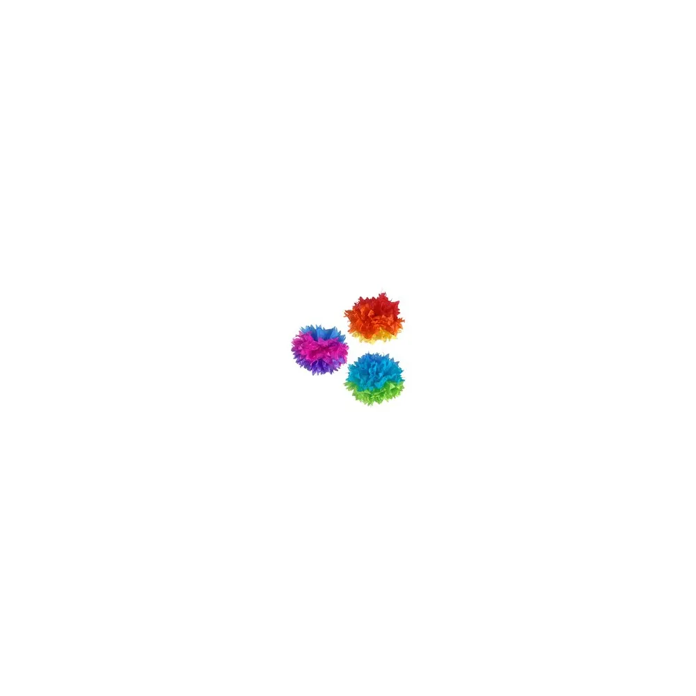 Pompons "Farbenspiel" aus Papier schwer entflammbar O40cm, 3 Stk.