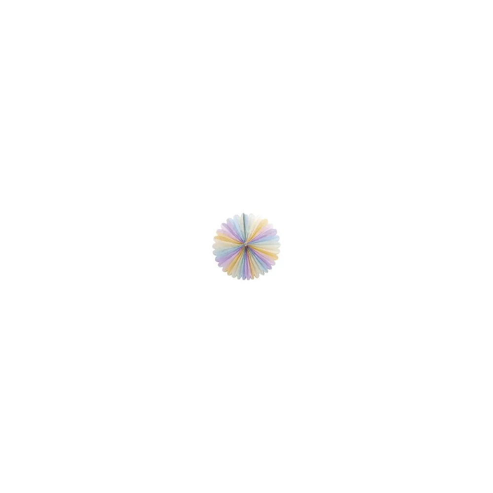 Rosette "Pastellfarben" aus Papier schwer entflammbar O48cm, 1 Stk.