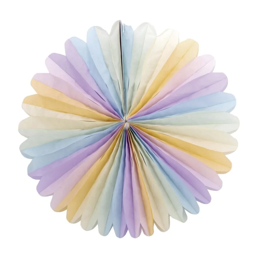 Rosette "Pastellfarben" aus Papie, schwer entflammbar O70cm, 1 Stk. – Bild 2