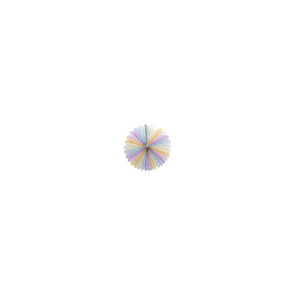 Rosette "Pastellfarben" aus Papie, schwer entflammbar O70cm, 1 Stk.