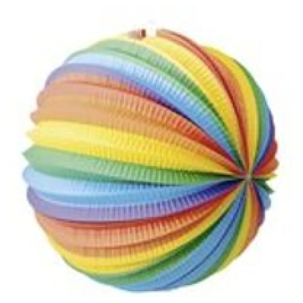 Lampion "Farbenspiel" aus Papier schwer entflammbar O25cm, 1 Stk. – Bild 3