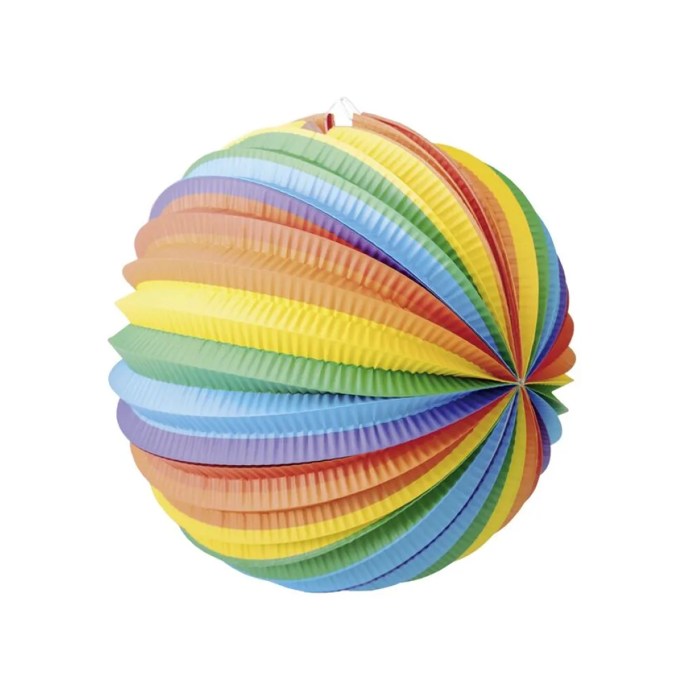 Lampion "Farbenspiel" aus Papier schwer entflammbar O25cm, 1 Stk. – Bild 2