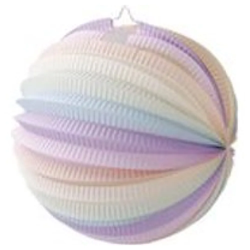 Lampion "Pastellfarben" aus Papier schwer entflammbar O25cm, 1 Stk. – Bild 3