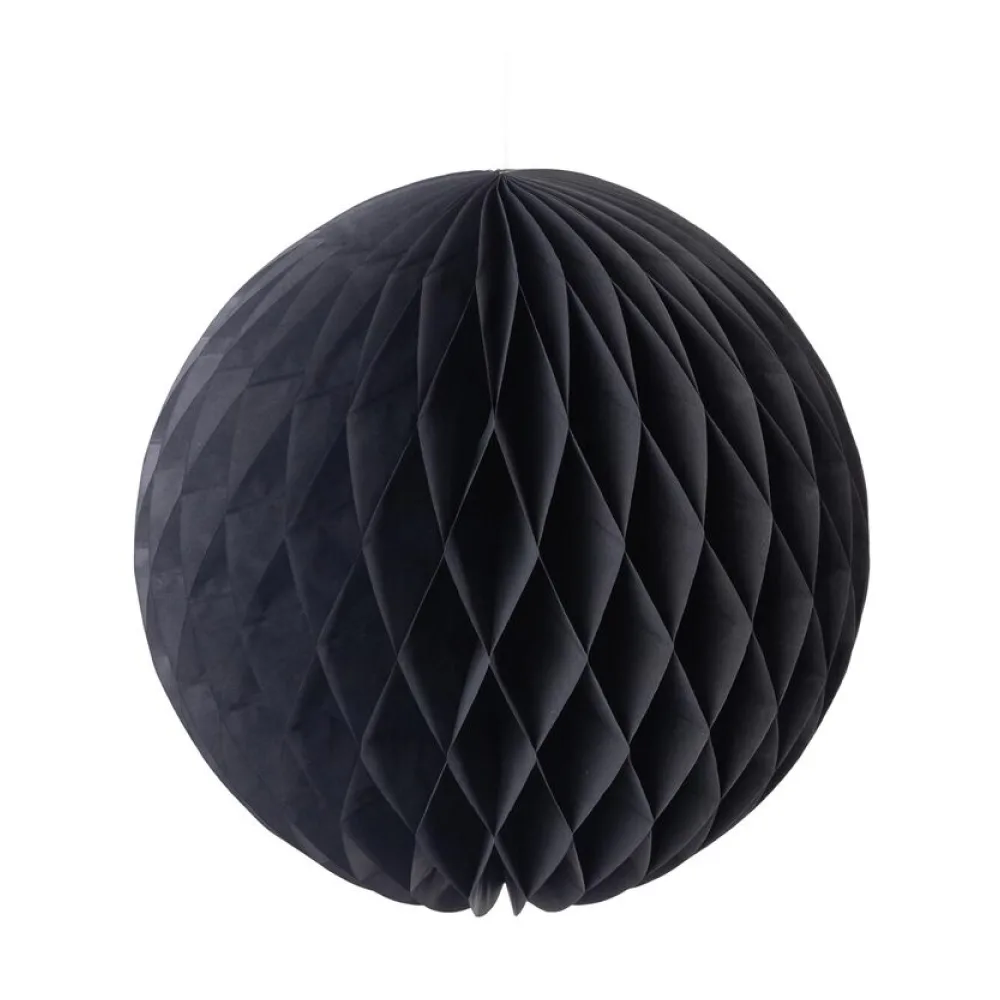 Wabenball aus Papier schwer entflammbar schwar, O35cm, 1 Stk. – Bild 2