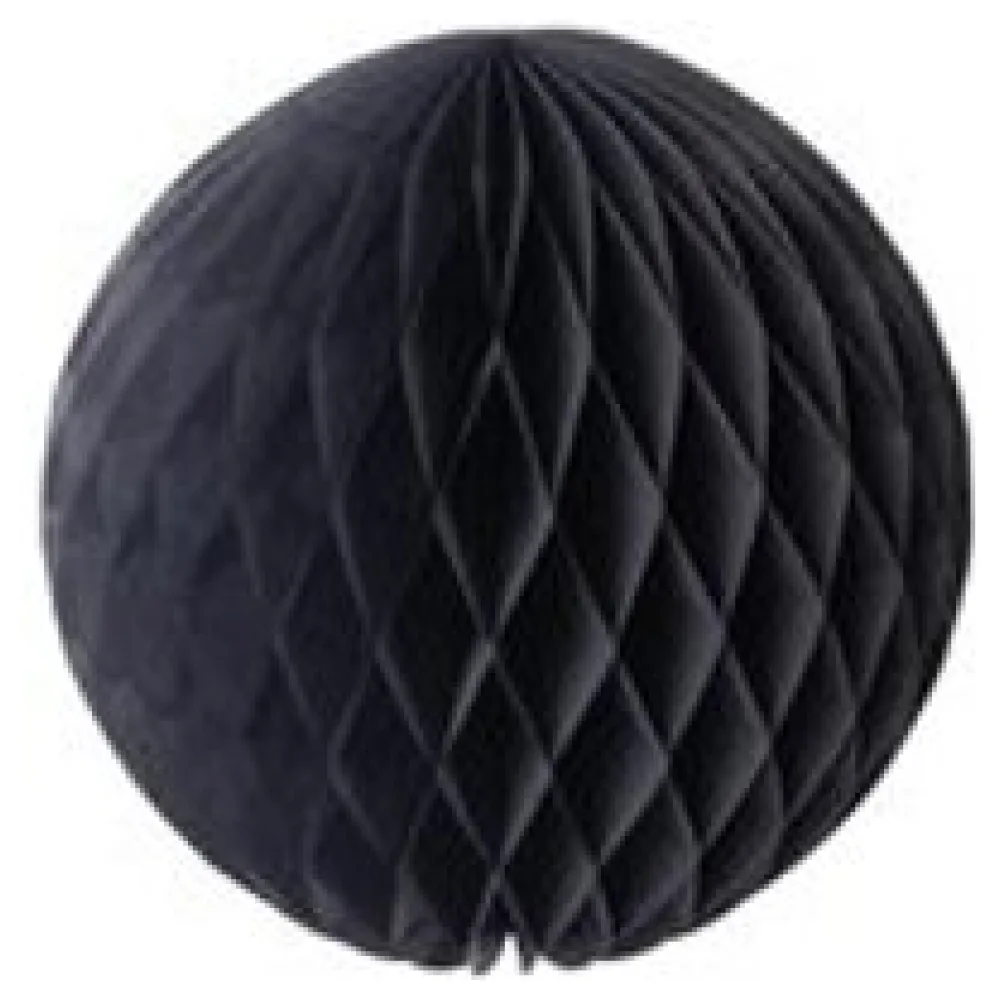 Wabenball aus Papier schwer entflammbar schwar, O35cm, 1 Stk. – Bild 3