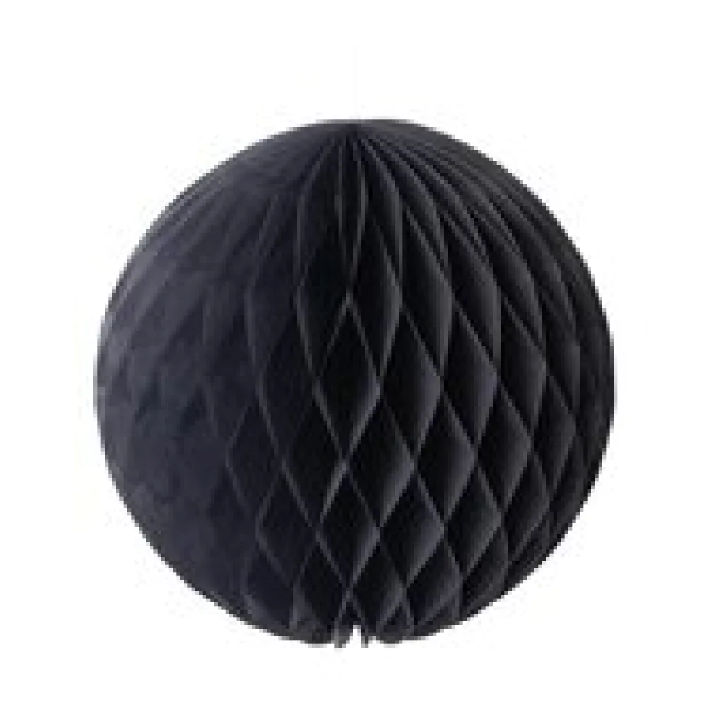 Wabenball aus Papier schwer entflammbar schwar, O35cm, 1 Stk.