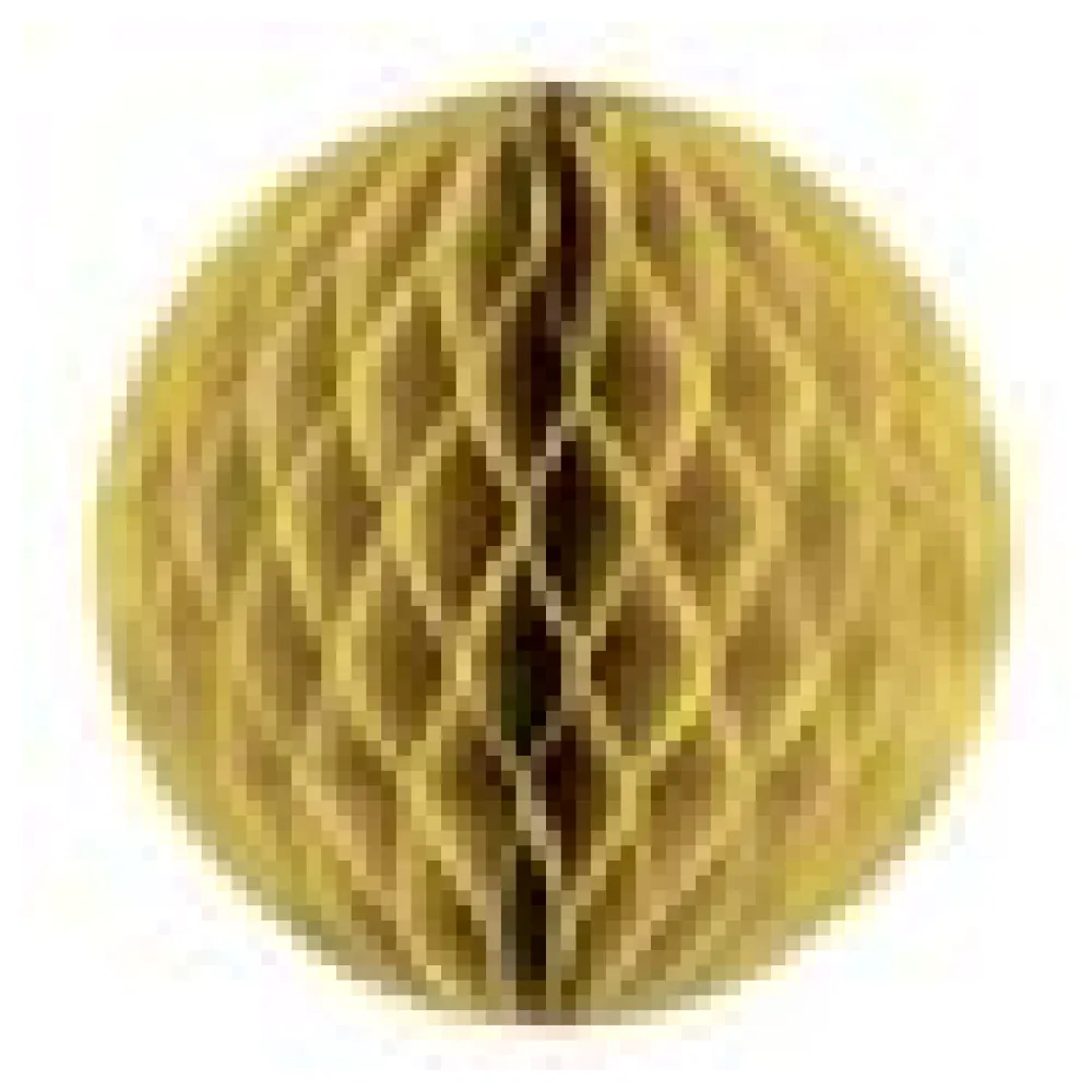 Wabenball aus Papier schwer entflammbar gold O35cm, 1 Stk. – Bild 4
