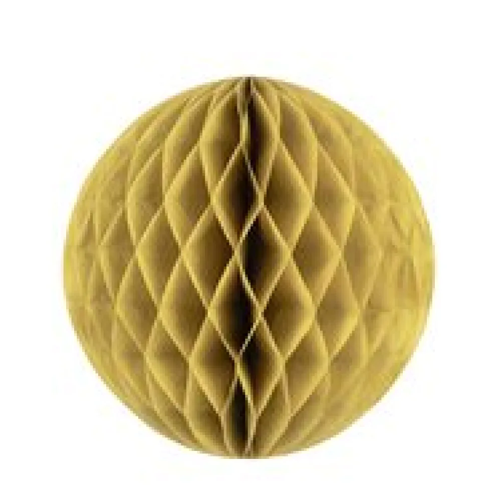 Wabenball aus Papier schwer entflammbar gold O35cm, 1 Stk.