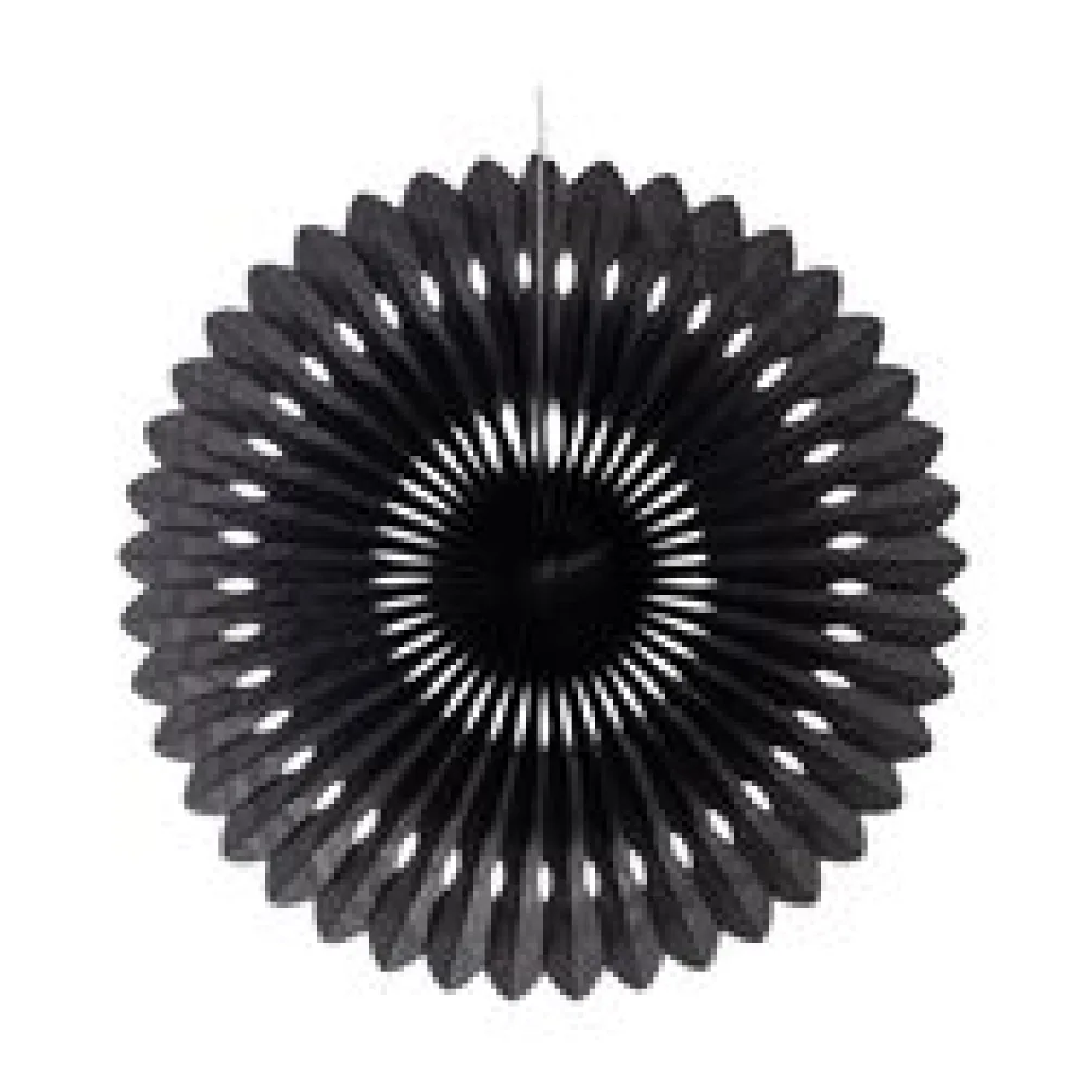 Rosette aus Papier schwer entflammbar schwarz O40cm, 1 Stk.