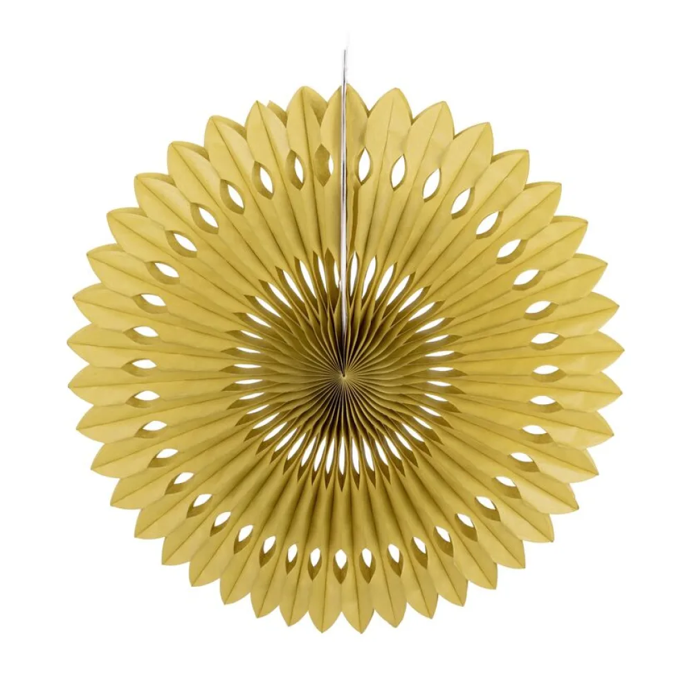Rosette aus Papier schwer entflammbar gold O40cm, 1 Stk. – Bild 2