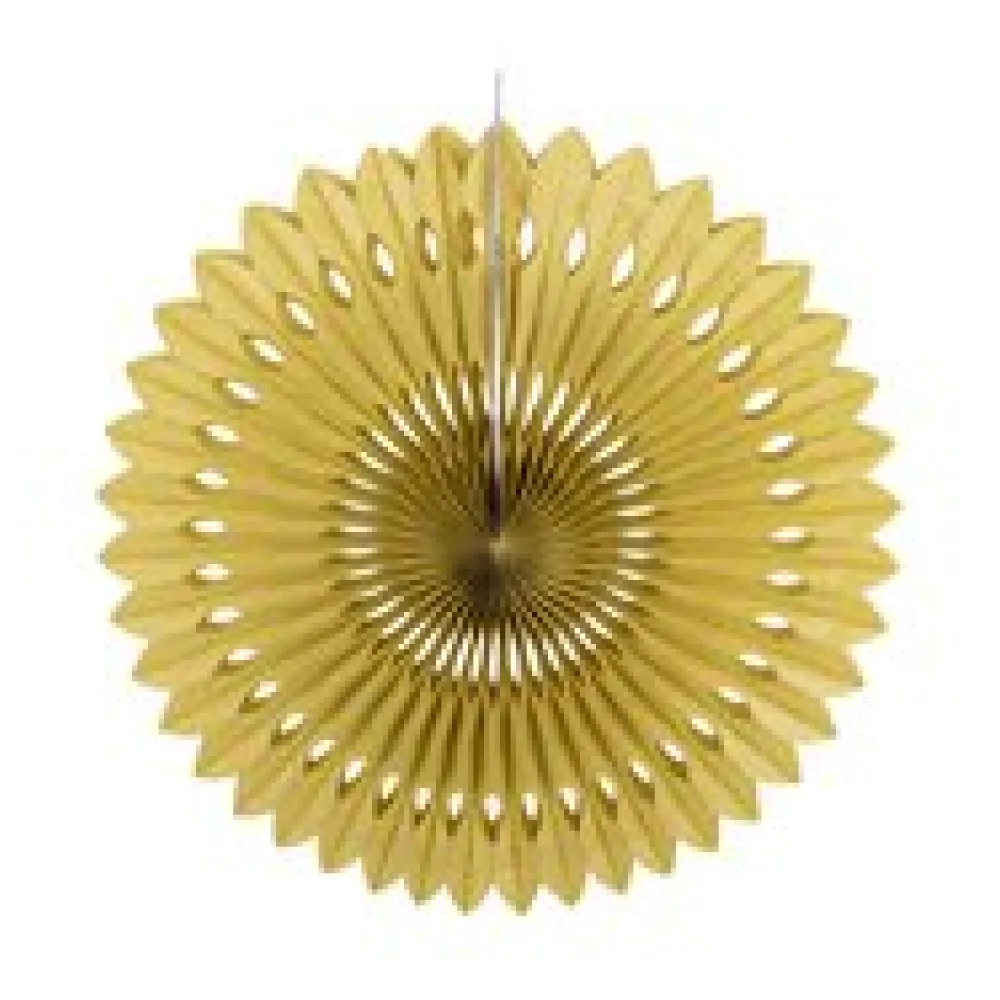 Rosette aus Papier schwer entflammbar gold O40cm, 1 Stk.