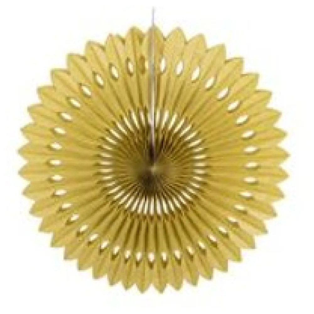 Rosette aus Papier schwer entflammbar gold O40cm, 1 Stk. – Bild 3