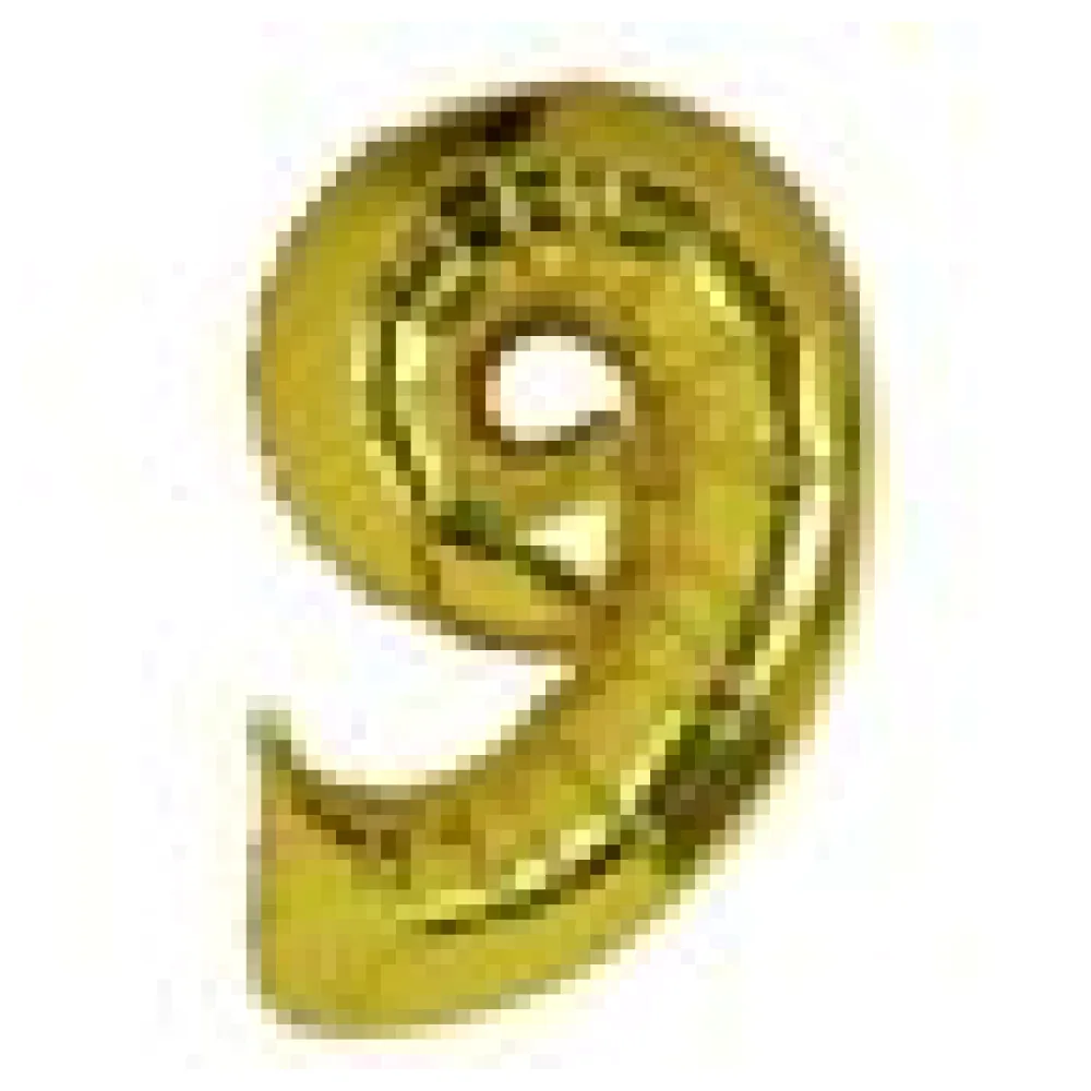Folienballon Zahlenballon "Zahl 9" gold ca. 110cm, 1 Stk. – Bild 4