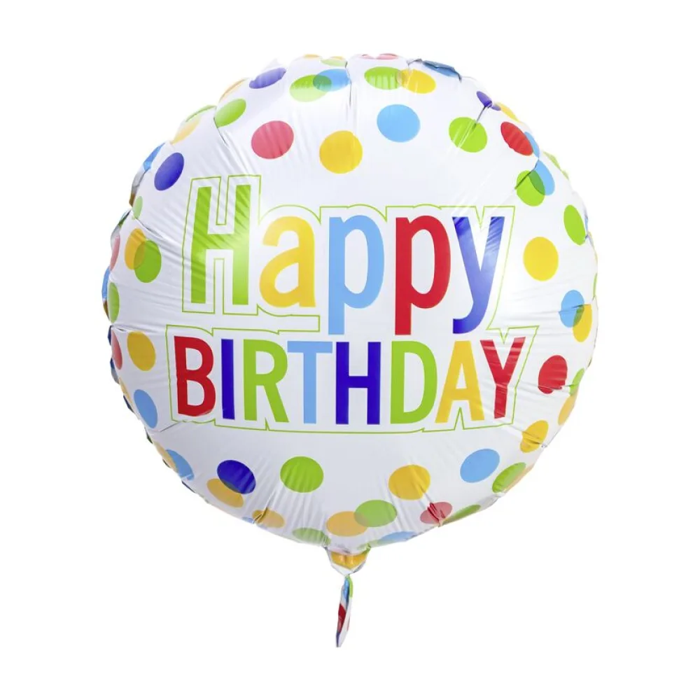 Folienballon "Happy Birthday", bunt, ca. 45cm, 1 Stk. – Bild 2