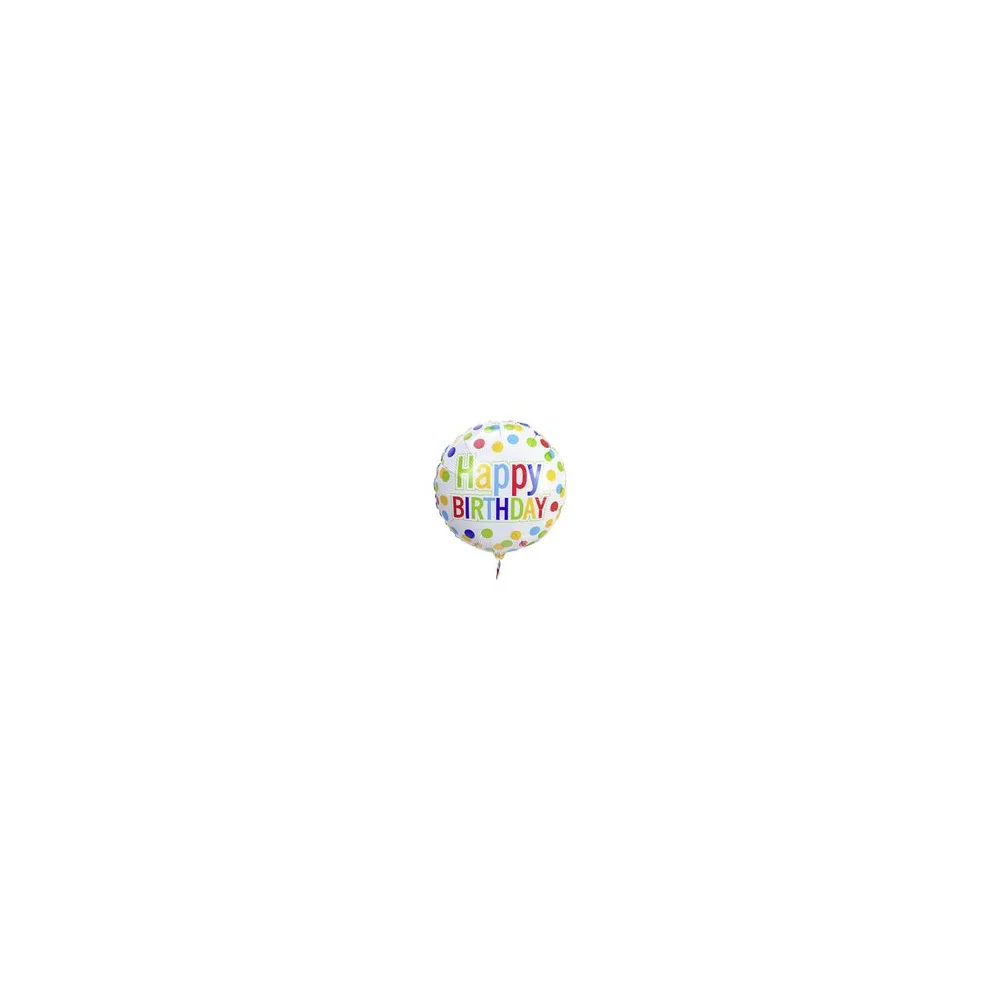 Folienballon "Happy Birthday", bunt, ca. 45cm, 1 Stk.