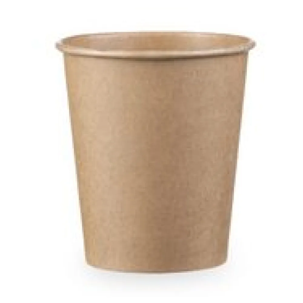 Kaffeebecher 'Coffee To Go' Pappbecher 100% ohne Kunststoff braun 200ml, 50 Stk.