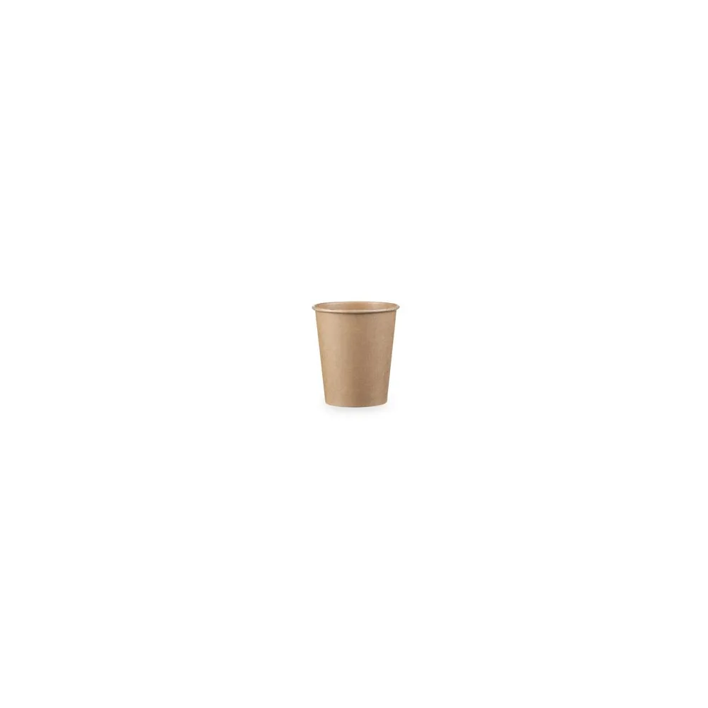 Kaffeebecher 'Coffee To Go' Pappbecher 100% ohne Kunststoff braun 200ml, 50 Stk.