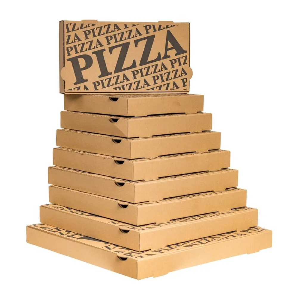 Pizzakarton Ecoline mit neutralem Motiv, 32 x 32 x 4 cm, 100 Stk. – Bild 2
