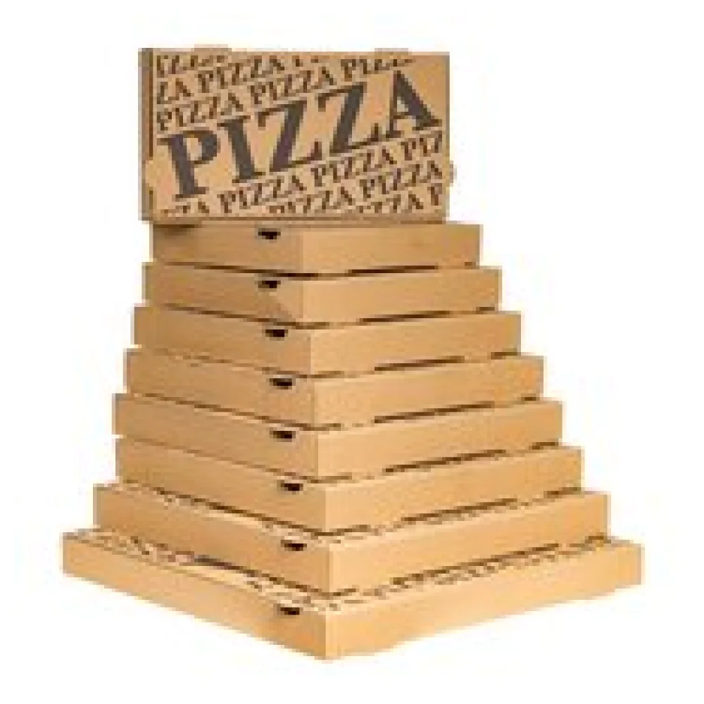 Pizzakarton Ecoline mit neutralem Motiv, 30 x 30 x 4 cm, 100 Stk.