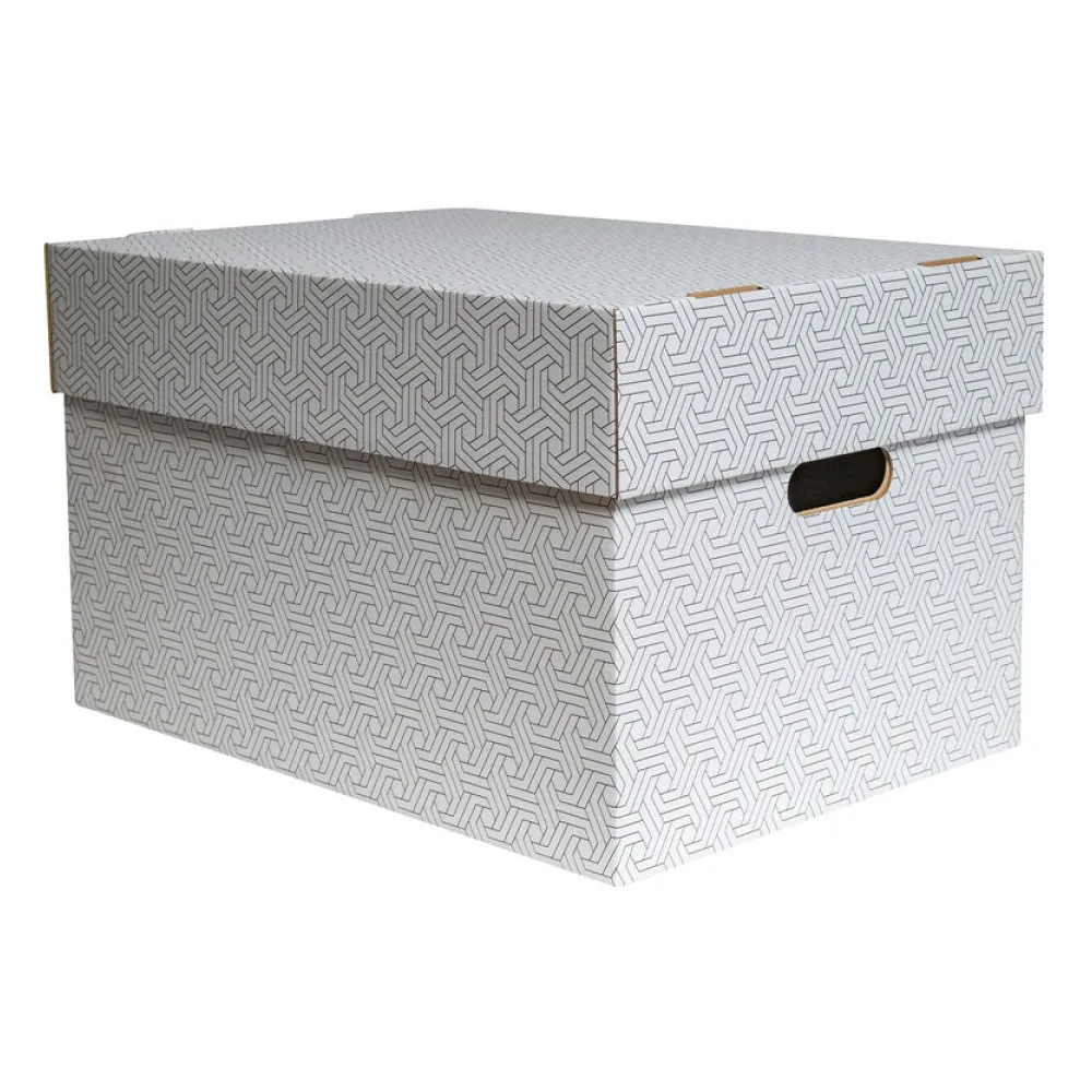 Aufbewahrungsboxen mit abnehmbaren Deckel 493x343x295mm weiß grau – Bild 2