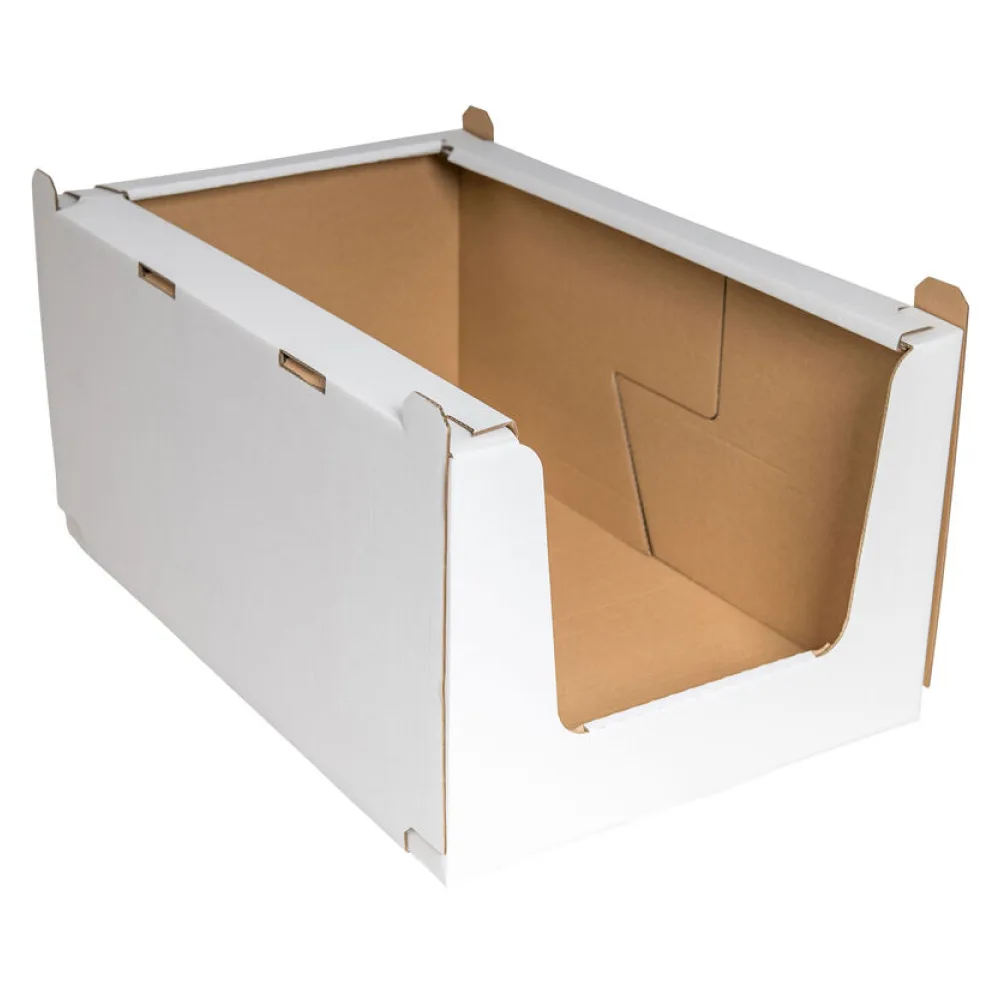Stapelbehälter Regalkarton aus Wellpappe 'XL' 780x580x360mm stapelbar robust – Bild 2