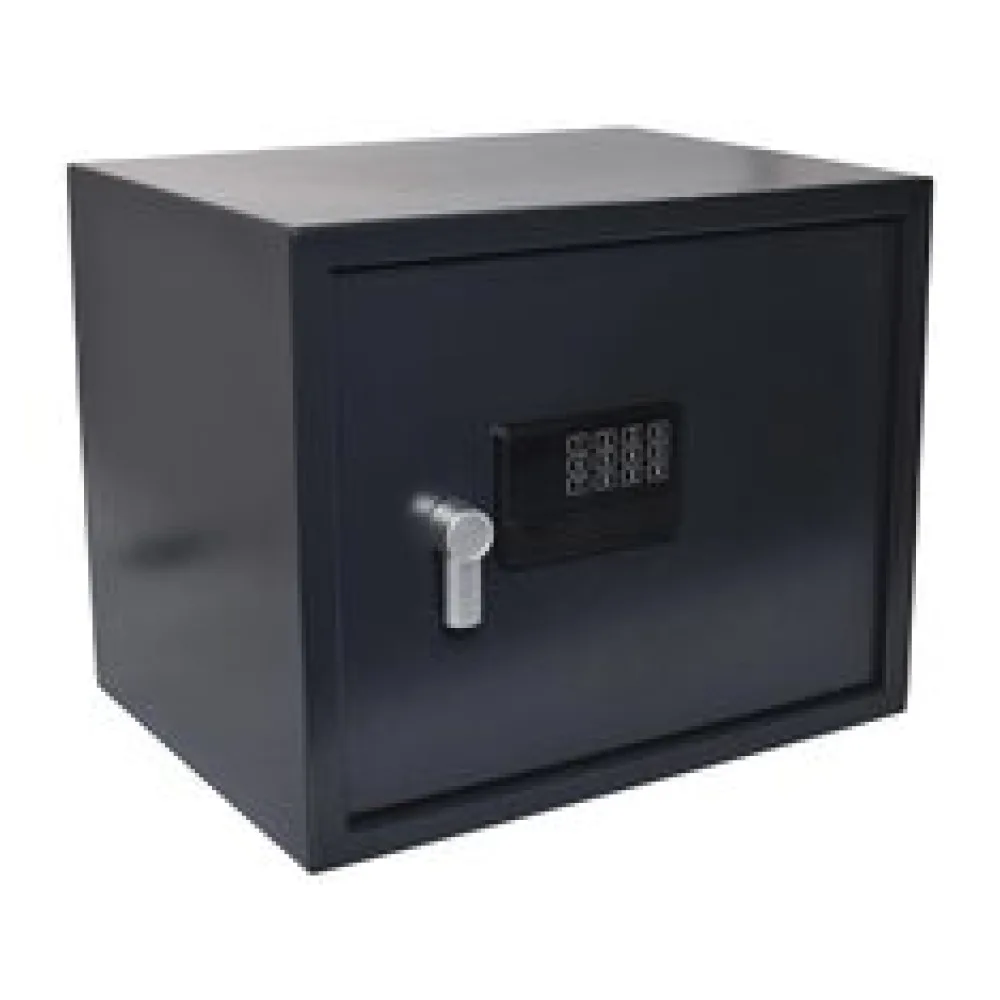 Tresor Safe 43x35x33 cm mit elektronischem Zahlenschloss für Tisch/Wandmontage anthrazit