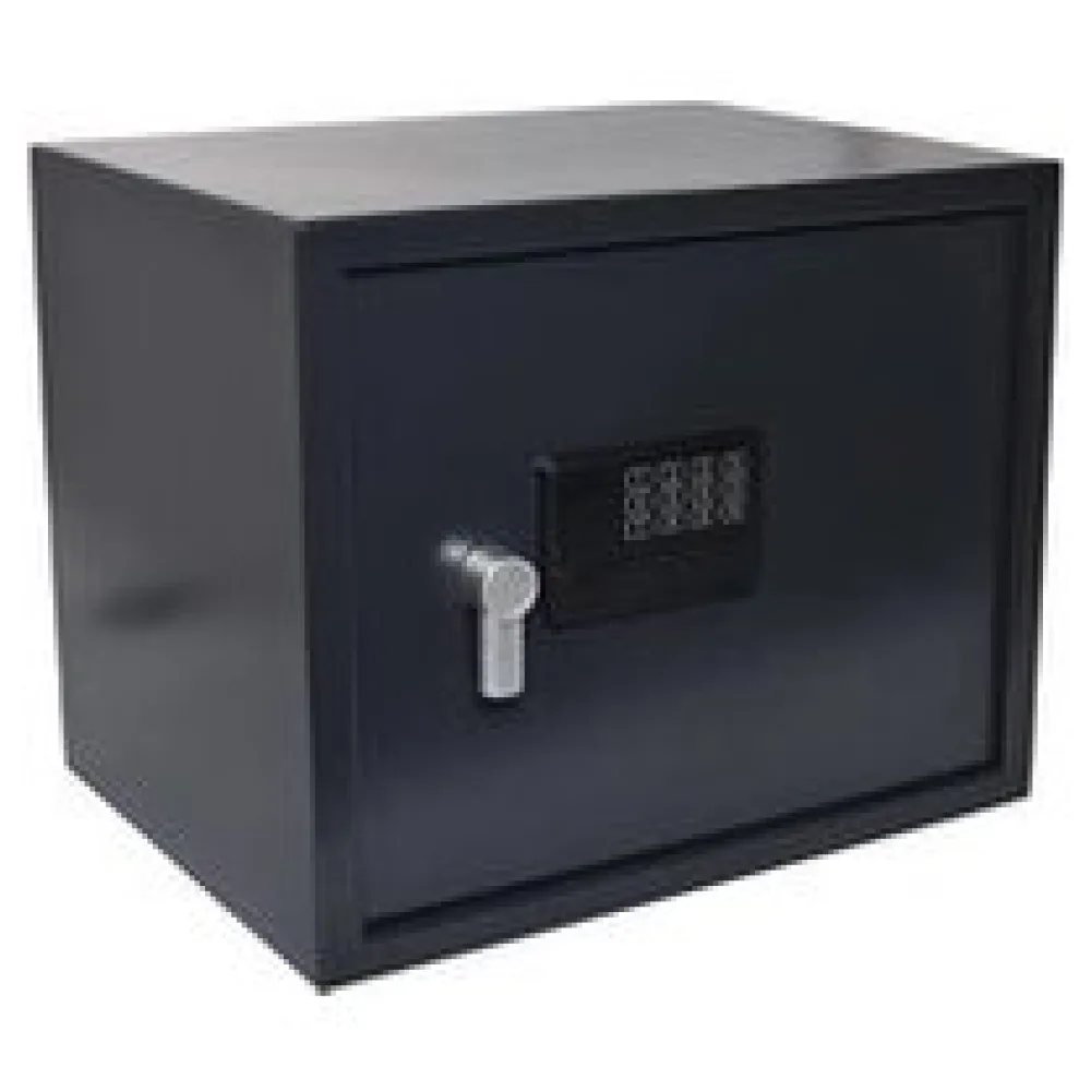 Tresor Safe 43x35x33 cm mit elektronischem Zahlenschloss für Tisch/Wandmontage anthrazit – Bild 3
