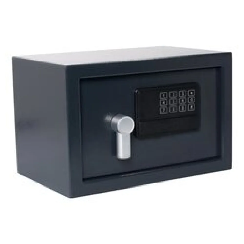 Tresor Safe 31x20x20cm mit elektronischem Zahlenschloss für Tisch/Wandmontage anthrazit
