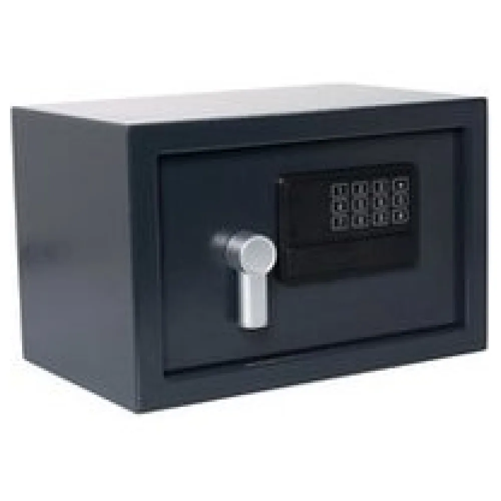 Tresor Safe 31x20x20cm mit elektronischem Zahlenschloss für Tisch/Wandmontage anthrazit – Bild 3