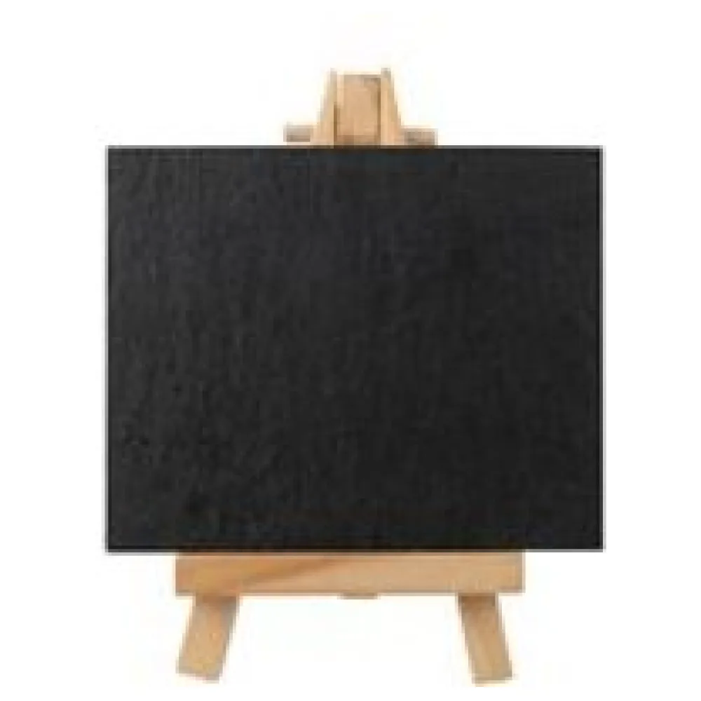 Mini-Staffelei mit Kreidetafel "Naturstein" aus Schiefer/Holz natur 8x10cm – Bild 3