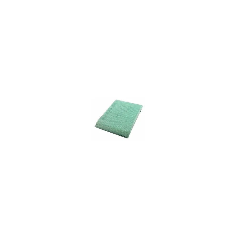 Gitterplane 2,00 x 1,00 m transparent mit grünem Gitter 250 g/m2 mit Nagelrand verstärkt gefaltet UV-stabil