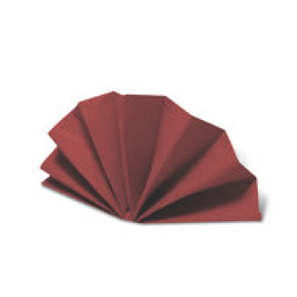 DekoStar Servietten 38 x 38cm bordeaux, Geprägte Tischservietten Tischdekoration, 50 Stk.