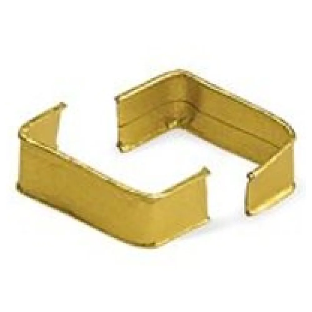 Verschlussclipse U-Form Beutelverschlüsse 33 x 8 mm Gold PAP/FE, 1000 Stk. – Bild 3