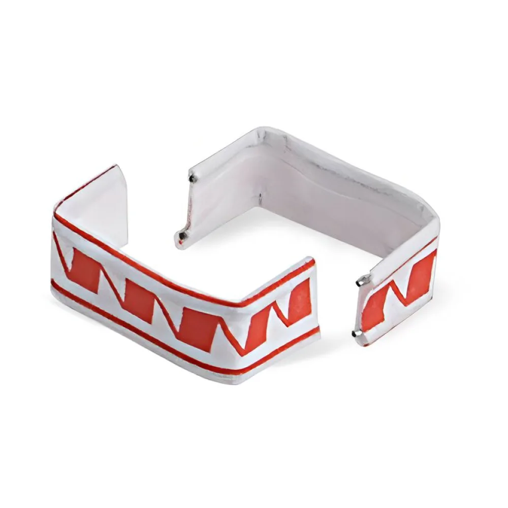Verschlussclipse U-Form Beutelverschlüsse 33 x 8 mm rot/weiß PAP/FE, 1000 Stk. – Bild 2