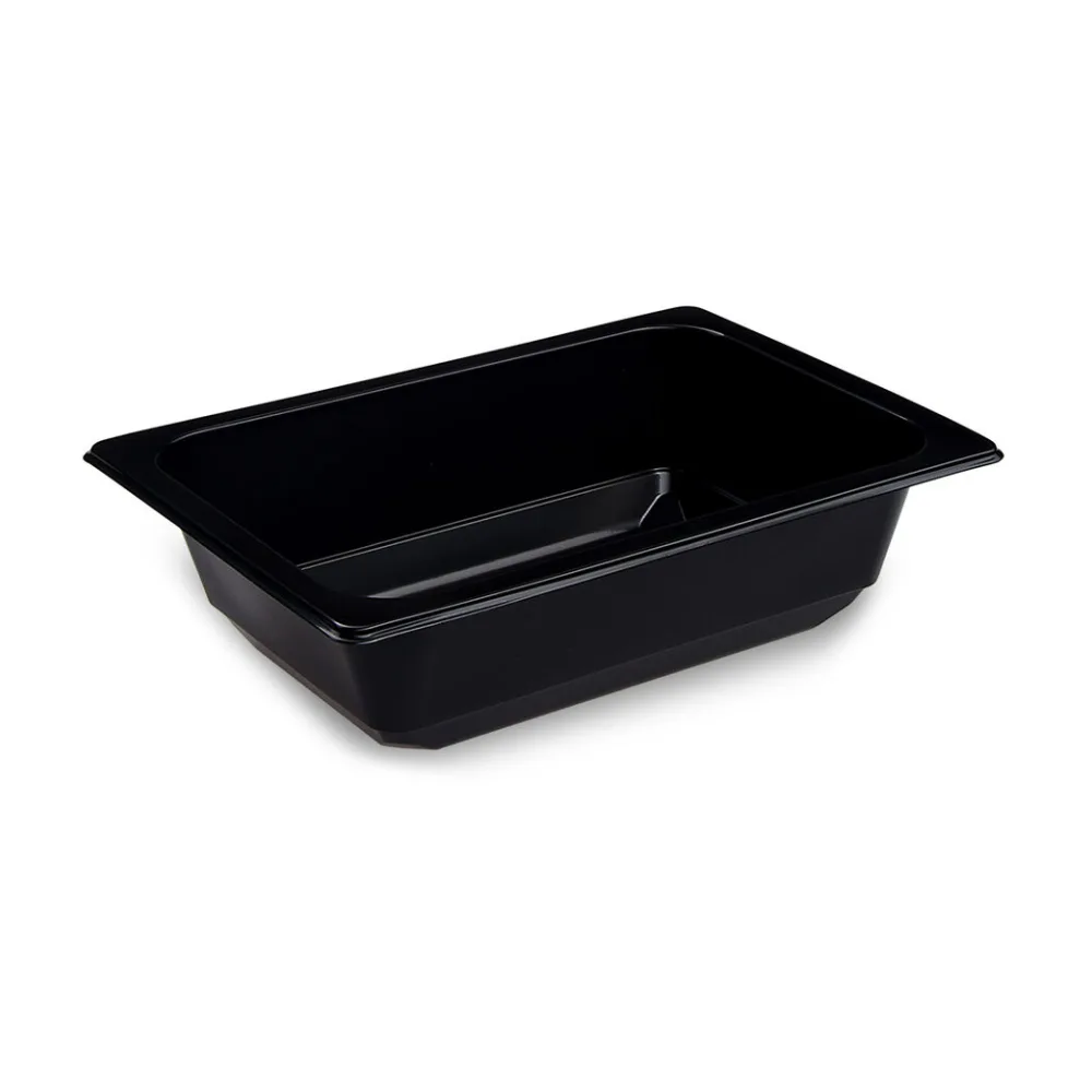 Siegelschalen Menüschalen ungeteilt 17,8 x 12,7 x 5 cm schwarz 600ml, 100 Stk. – Bild 2