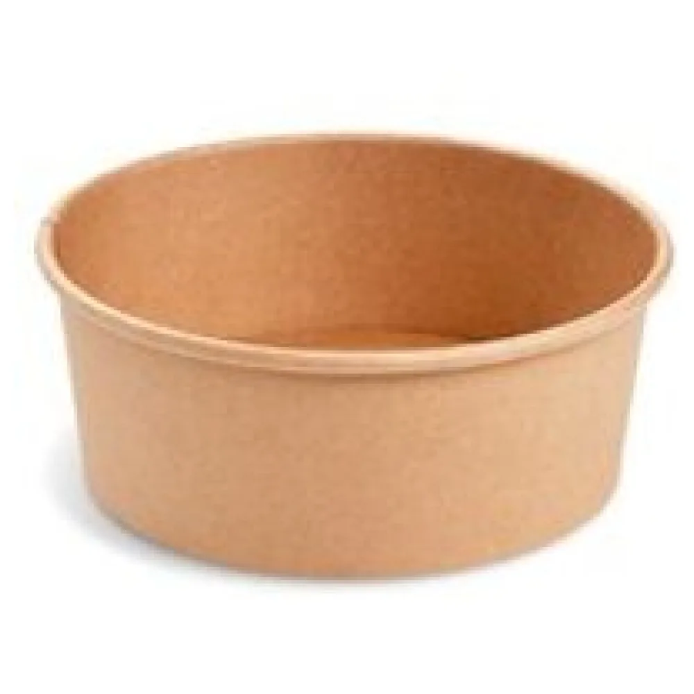 Salatschalen Feinkostschalen braun aus Pappe mit PE beschichtet 750ml O150mm, 50 Stk. – Bild 3