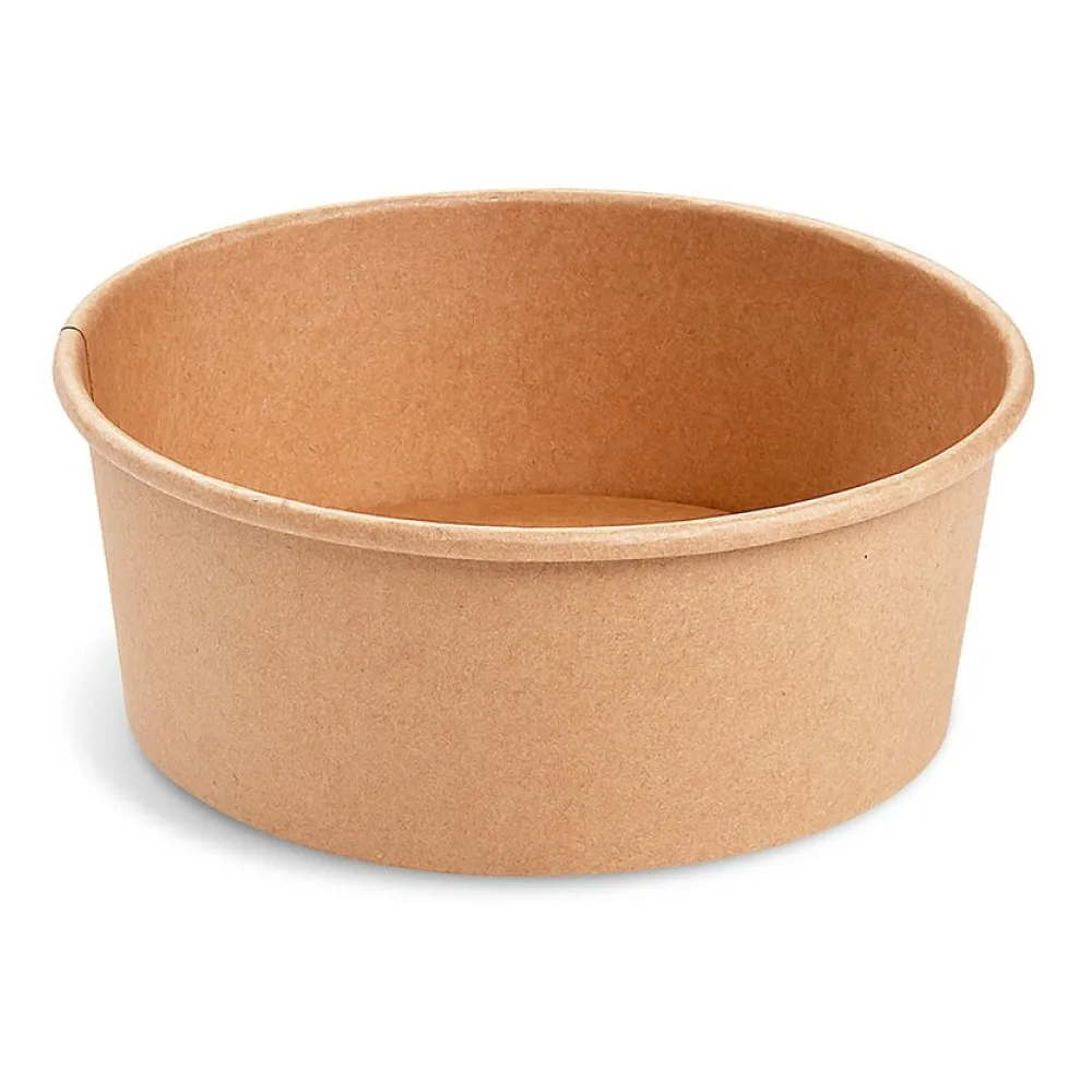Salatschalen Feinkostschalen braun aus Pappe mit PE beschichtet 750ml O150mm, 50 Stk. – Bild 2