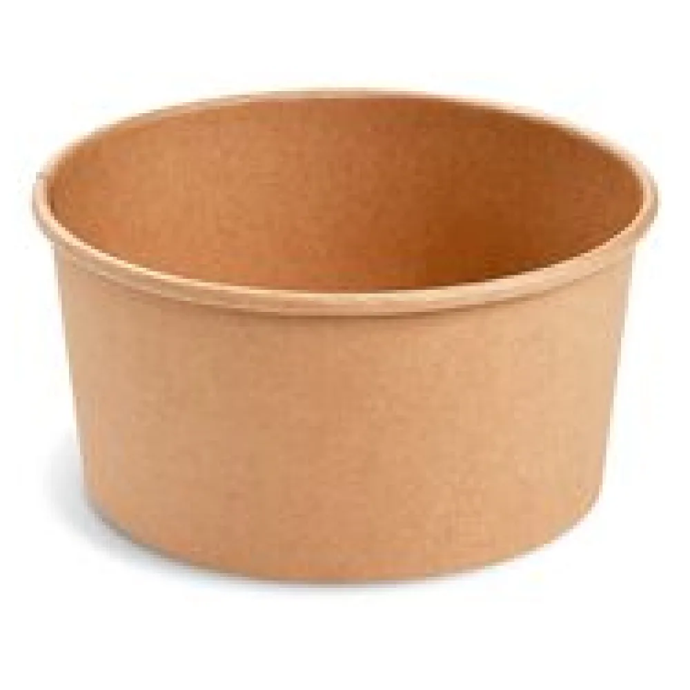 Salatschalen Feinkostschalen braun aus Pappe mit PE beschichtet 1000ml O150mm, 50 Stk.